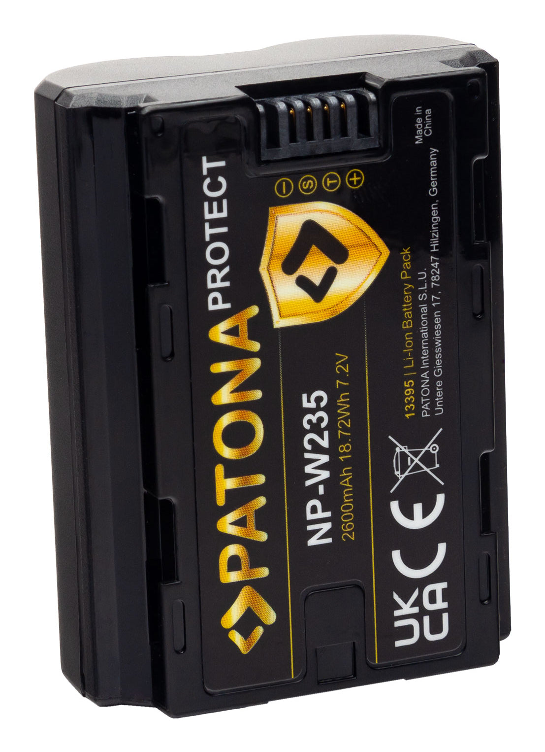 PATONA PROTECT Akku NP-W235 – 2600 mAh, 7,2 V Li-Ion – für Fujifilm GFX100RF, GFX100, GFX50S II und andere