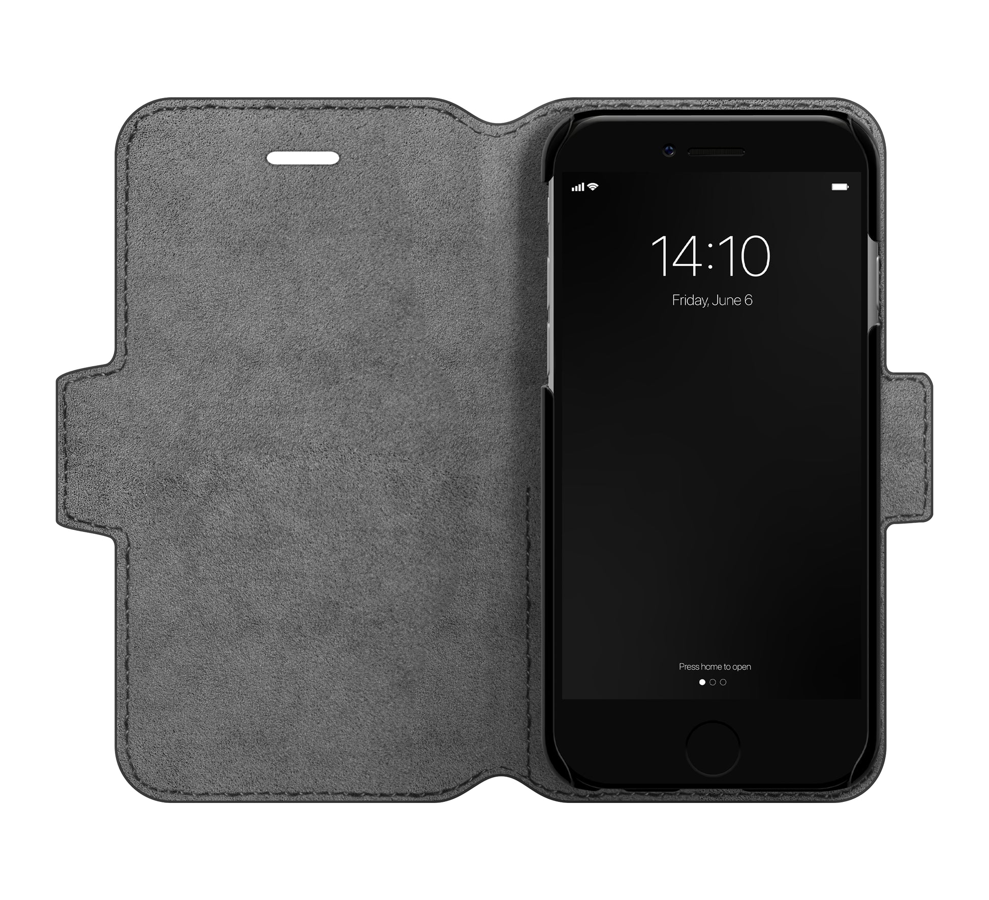 Ideal of Sweden – Booklet-Hülle – für Apple iPhone 6 Plus–8 Plus – Saffiano Schwarz – mit Kartenfach
