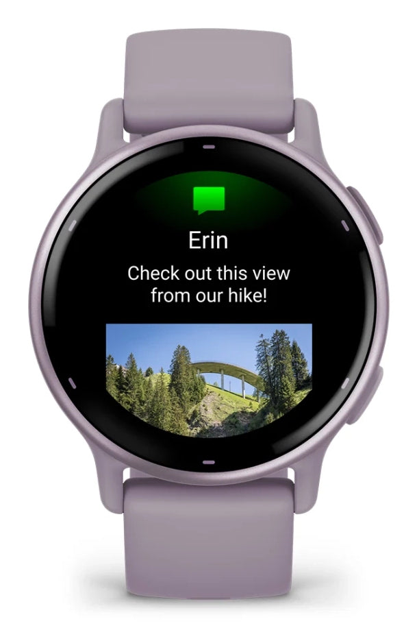 Garmin Vivoactive 5 – Smartwatch – 42,2 mm, 1,2" AMOLED, GPS, Gorilla Glass, 5 ATM, Orchidee, Silikonband