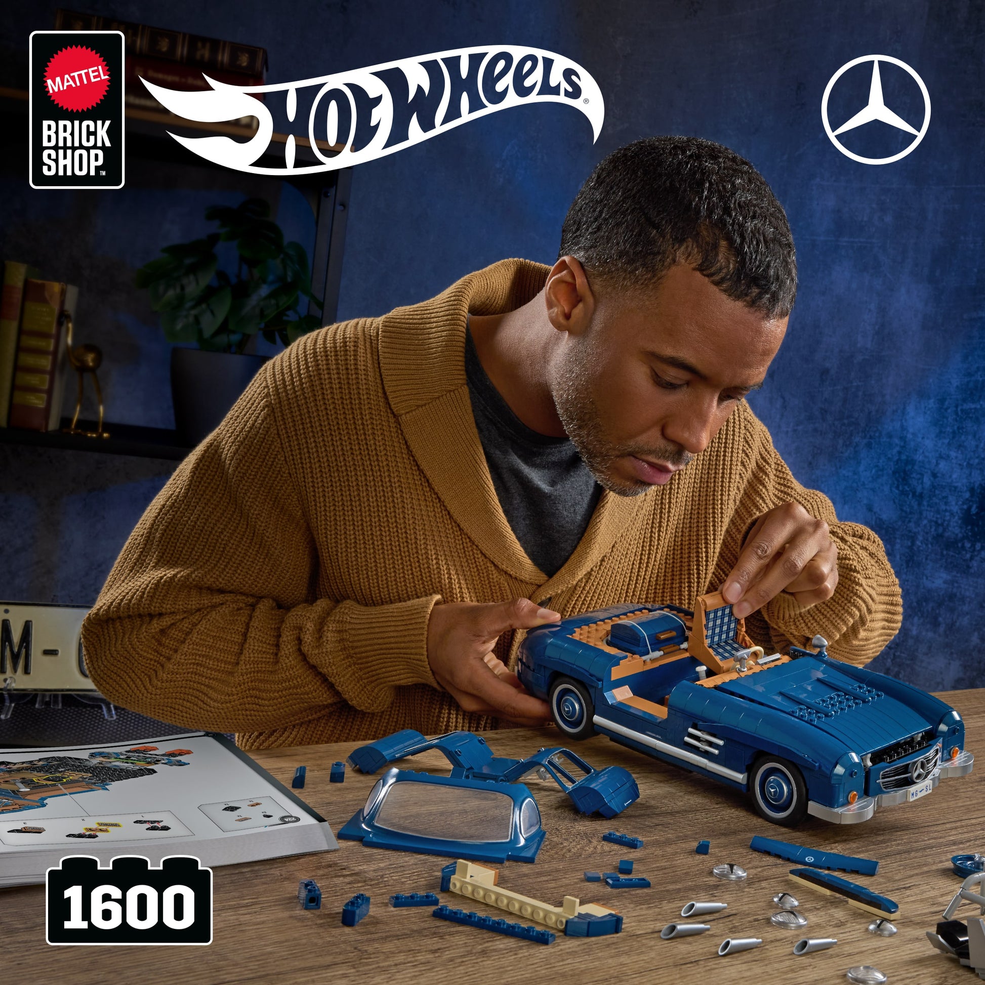 Hot Wheels 3D-Puzzle Mercedes-Benz 300 SL – 1600 Teile – Kunststoff – ab 17 J. – mehrfarbig