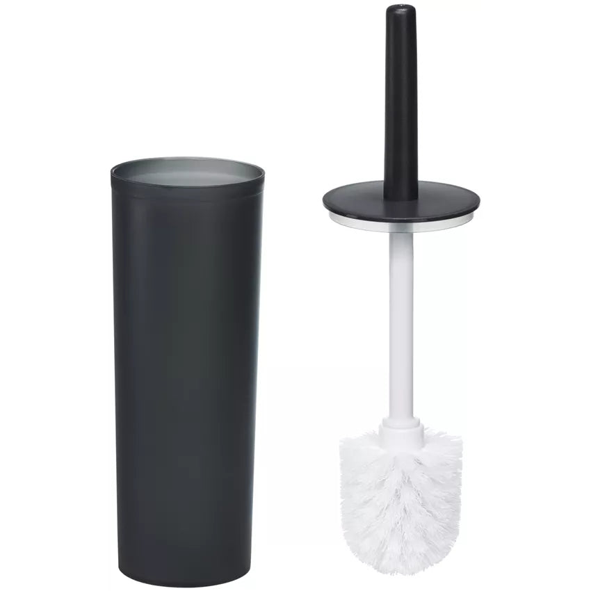 Diaqua WC-Bürstenset – Polypropylen, Anthrazit, mit Deckel, H 38,5 cm
