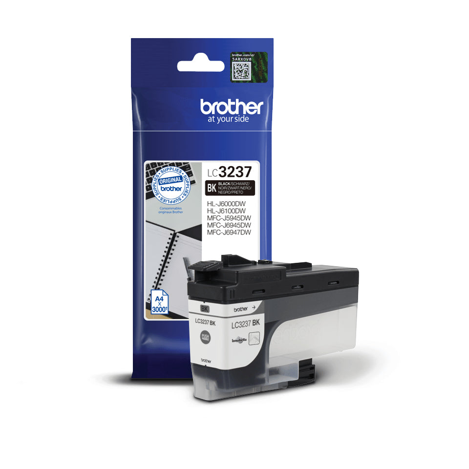 Brother LC3237BK Schwarz Tintenpatrone (Original) – 1'500 Seiten