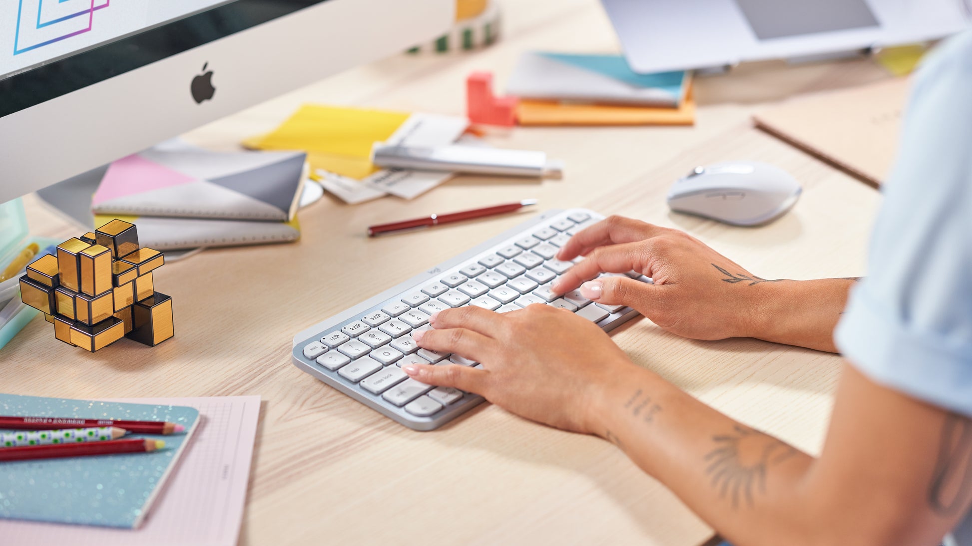 Logitech MX Keys Mini – Tastatur, kabellos (Bluetooth), beleuchtet