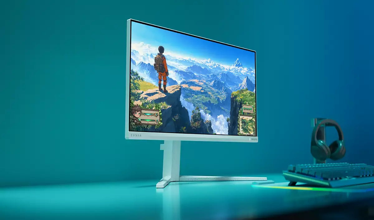 Philips 24M2N3201A/00 – Monitor, 23,8", 1920 × 1080, IPS, 180 Hz, 300 cd/m², Lautsprecher, VESA 100 × 100, Weiss