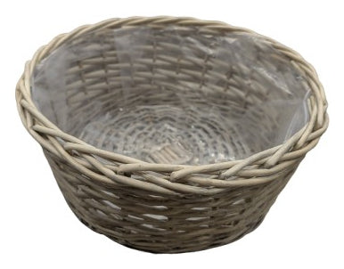 CHALET Schale – Weide & Folie, grau – Ø 34 × 15 cm