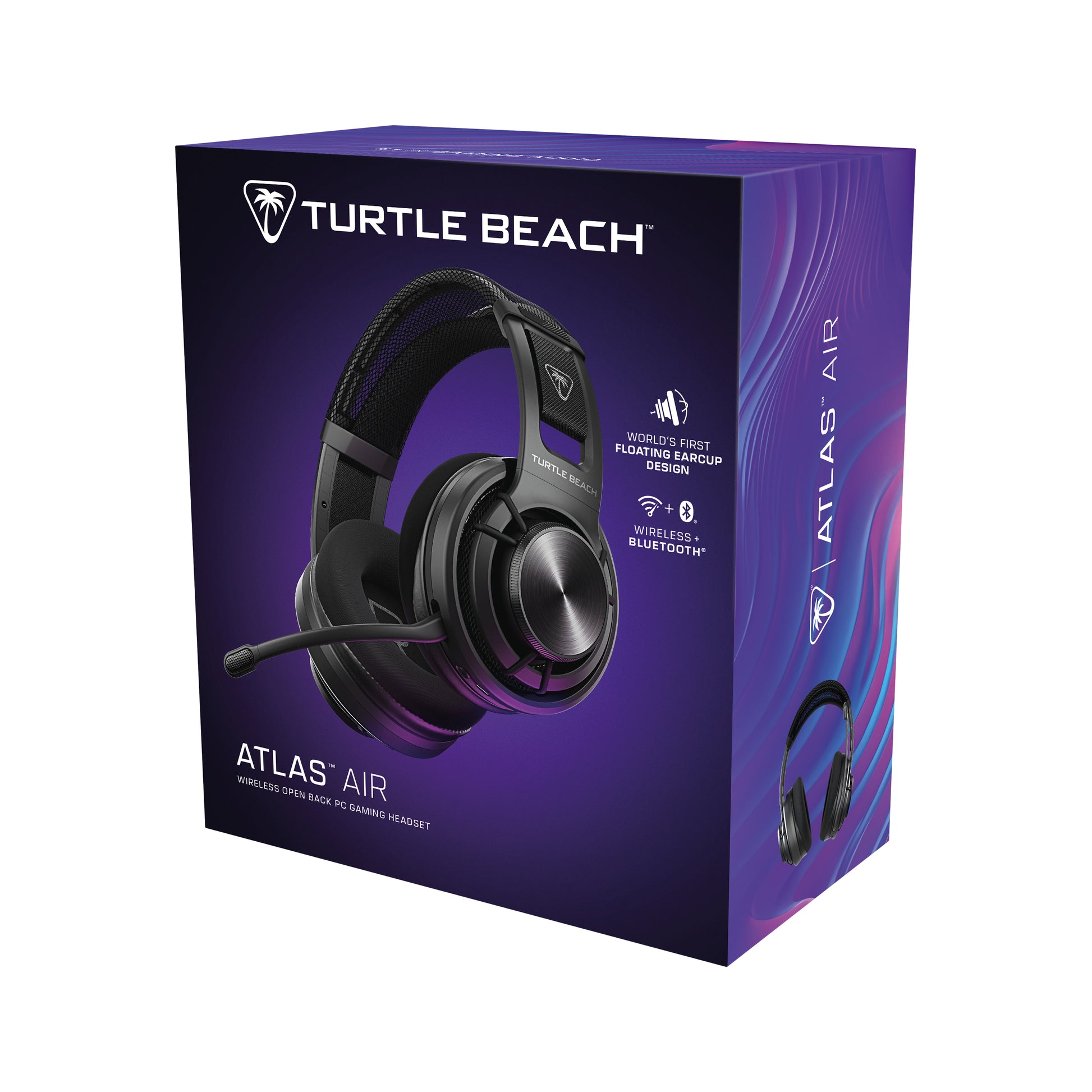 Turtle Beach Atlas Air TBS510105 – Gaming-Headset, Over-Ear – 2,4 GHz + Bluetooth, offen – schwarz – bis 50 h