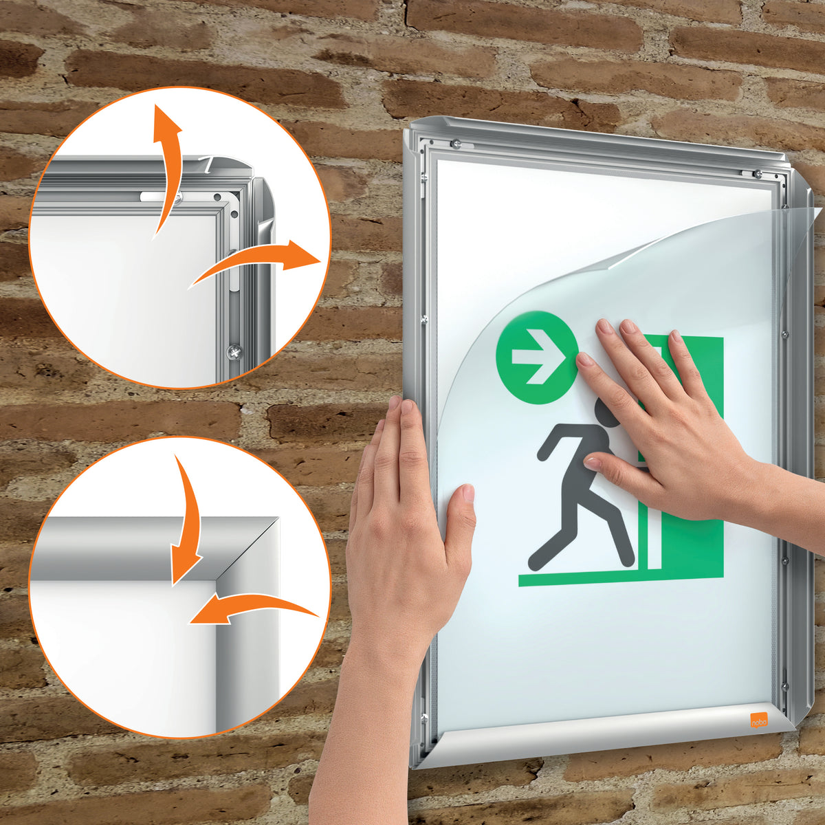 Nobo Plakatrahmen Impression Pro – für A3 – silber – Aluminium – 326×444×11 mm