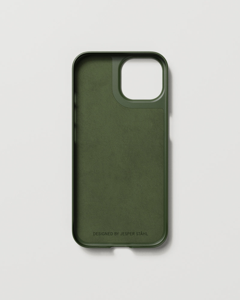 Nudient Thin – Rückcover – für Apple iPhone 15 – MagSafe, Recycling-Kunststoff, Pine Green