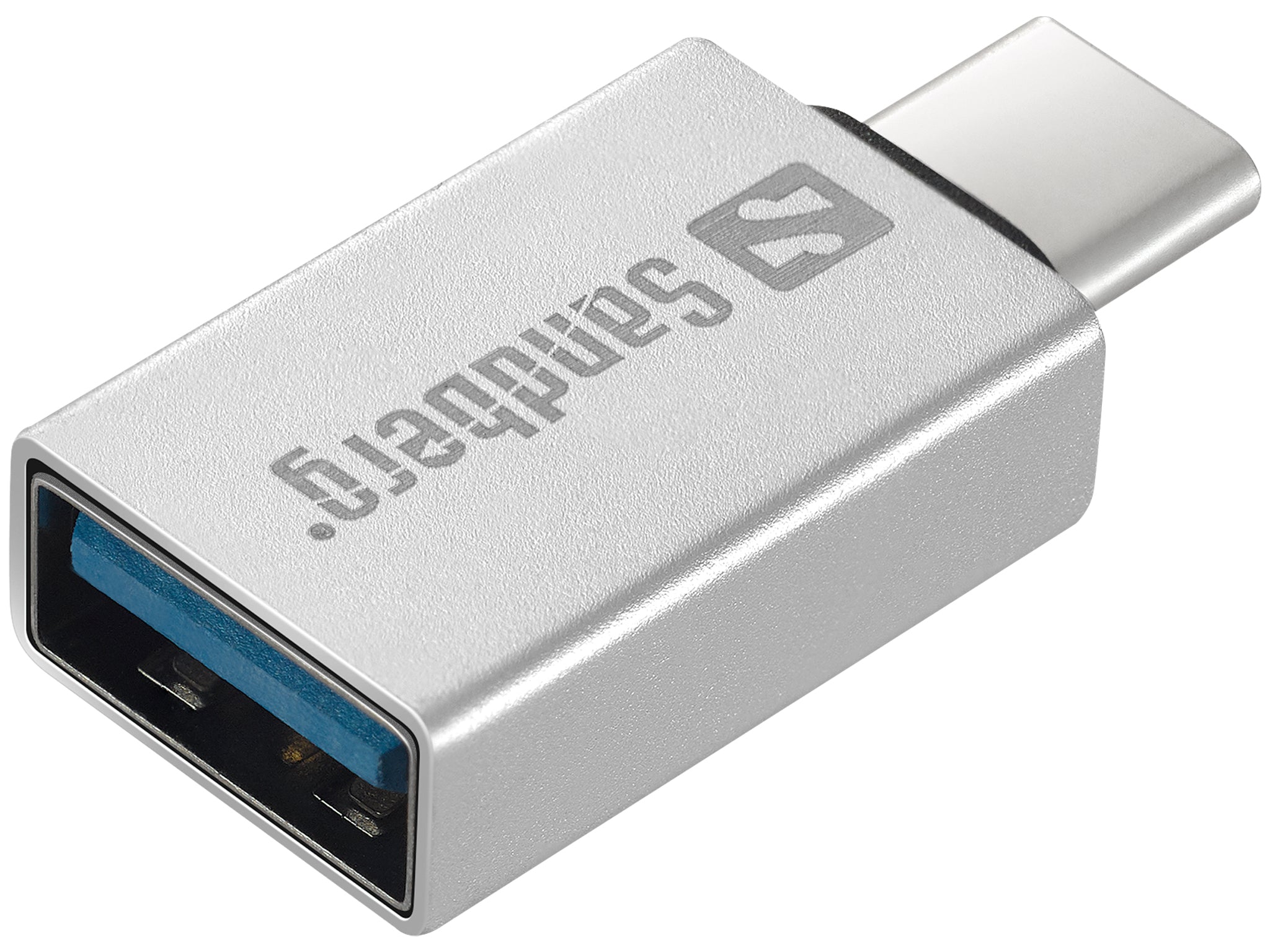 Sandberg USB-C zu USB-A Adapter – USB 3.2 Gen 1 (5 Gbit/s), 1× USB-A, Silber