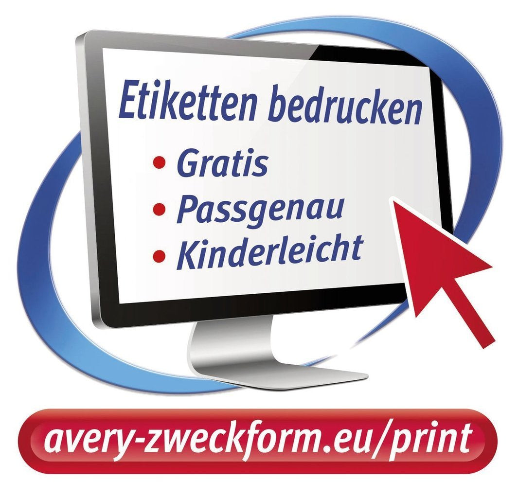 Avery Schuletiketten – Rechteck, permanent haftend, Weiss, 480 Stk