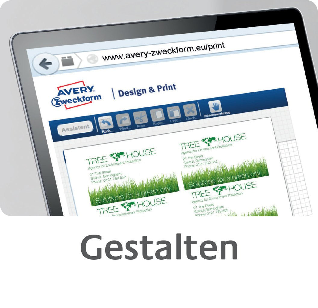 Avery Zweckform Visitenkarten, 85 × 54 mm, 200 g/m² – für Laser/Inkjet – A4, 10 pro Blatt – 250 Karten