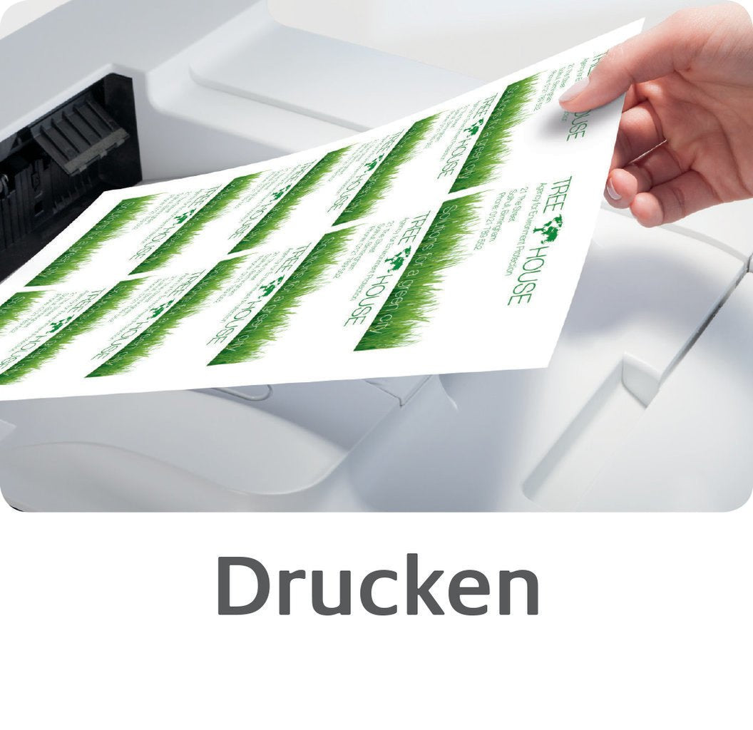 Avery Zweckform Quick&Clean Visitenkarten – 85 × 54 mm, schnittglatt (ohne Perforation), 100 Karten