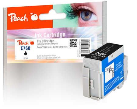 Peach T7608 Schwarz Tintenpatrone (Kompatibel) – 32 ml – für Epson SureColor SCP 600