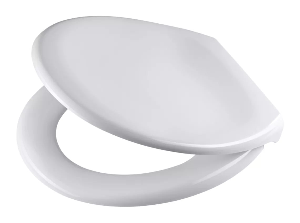 Diaqua Evia – WC-Sitz – Duroplast, weiss, verlängert, mit Deckel, 46,5 × 38,5 cm