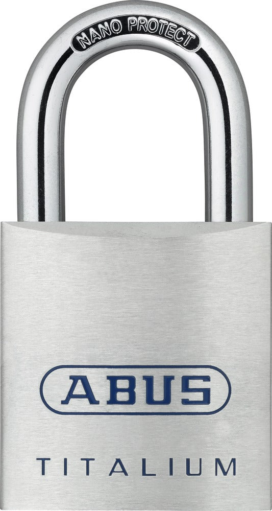 ABUS 80TI/40 vs. Mechanisches Vorhängeschloss – Aluminium, Bügel 25,5×20,5 mm, Ø7 mm, Sicherheitsstufe 6, Aussen