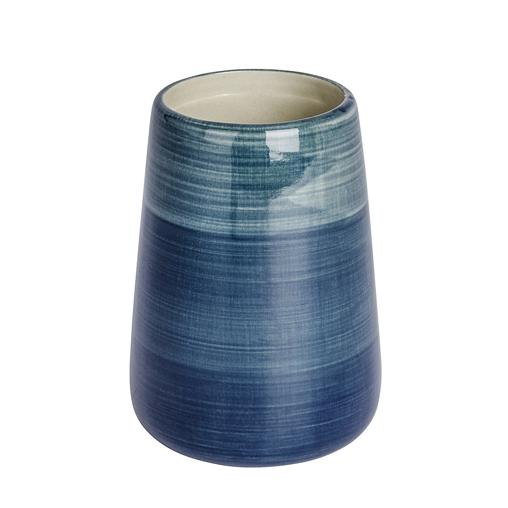 WENKO Zahnbürstenhalter Pottery – 8×8×11 cm, Keramik, Petrol