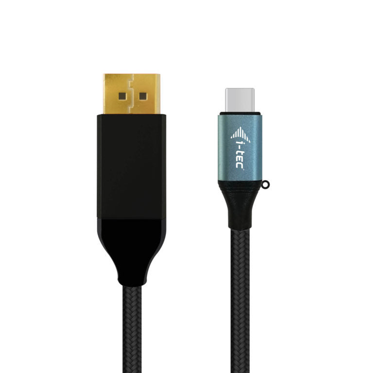 i-tec USB-C (Stecker) auf DisplayPort (Stecker) Adapter, DP 1.2, 4K@60 Hz, 1,5 m, für Thunderbolt 3