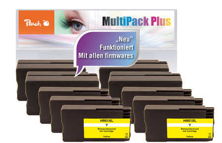 Peach Tintenpatronen-Multipack 951XL, CMYK, XL, 10er-Pack, kompatibel – für HP OfficeJet Pro 251/276/8100 und andere