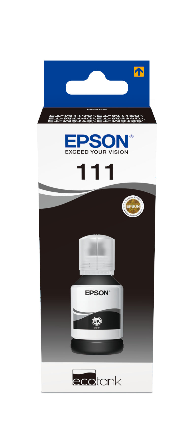 Epson 111 – Tintenflasche, Schwarz, bis zu 6'000 Seiten – für EcoTank ET-M3180, ET-M3170, ET-M3140 und andere