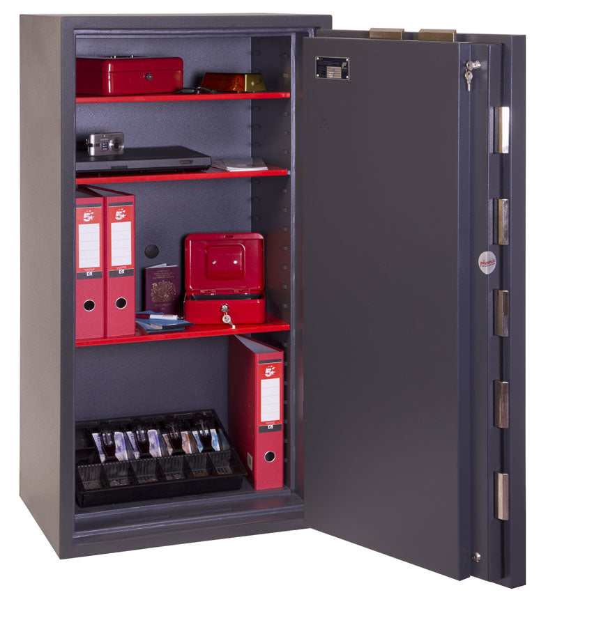 Phoenix Safe Co. Phoenix Wandtresor ELARA HS3554K – Schlüsselschloss – 197 l – Feuerfest – Wandmontage – Graphitgrau