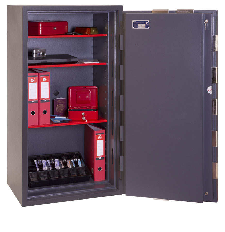 Phoenix Safe Co. Phoenix Wandtresor ELARA HS3554K – Schlüsselschloss – 197 l – Feuerfest – Wandmontage – Graphitgrau