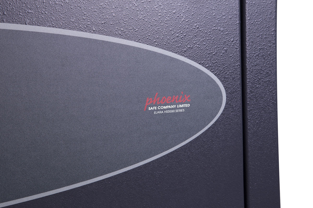 Phoenix Safe Co. Phoenix Tresor ELARA HS3553E – Elektronik + Schlüssel – 110 l – feuerfest – Boden-/Wandmontage – Graphitgrau