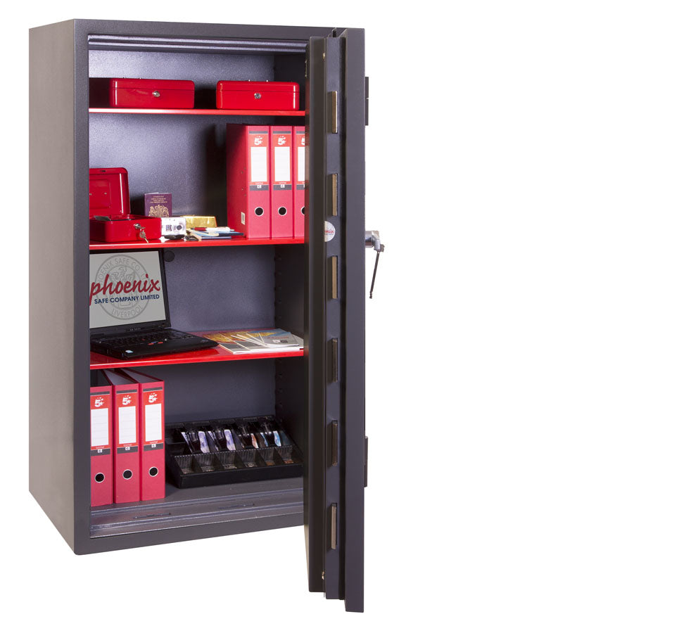 Phoenix Safe Co. Phoenix Wandtresor ELARA HS3555K – Schlüsselschloss – 330,0 l – feuerfest – Wandmontage – Graphitgrau