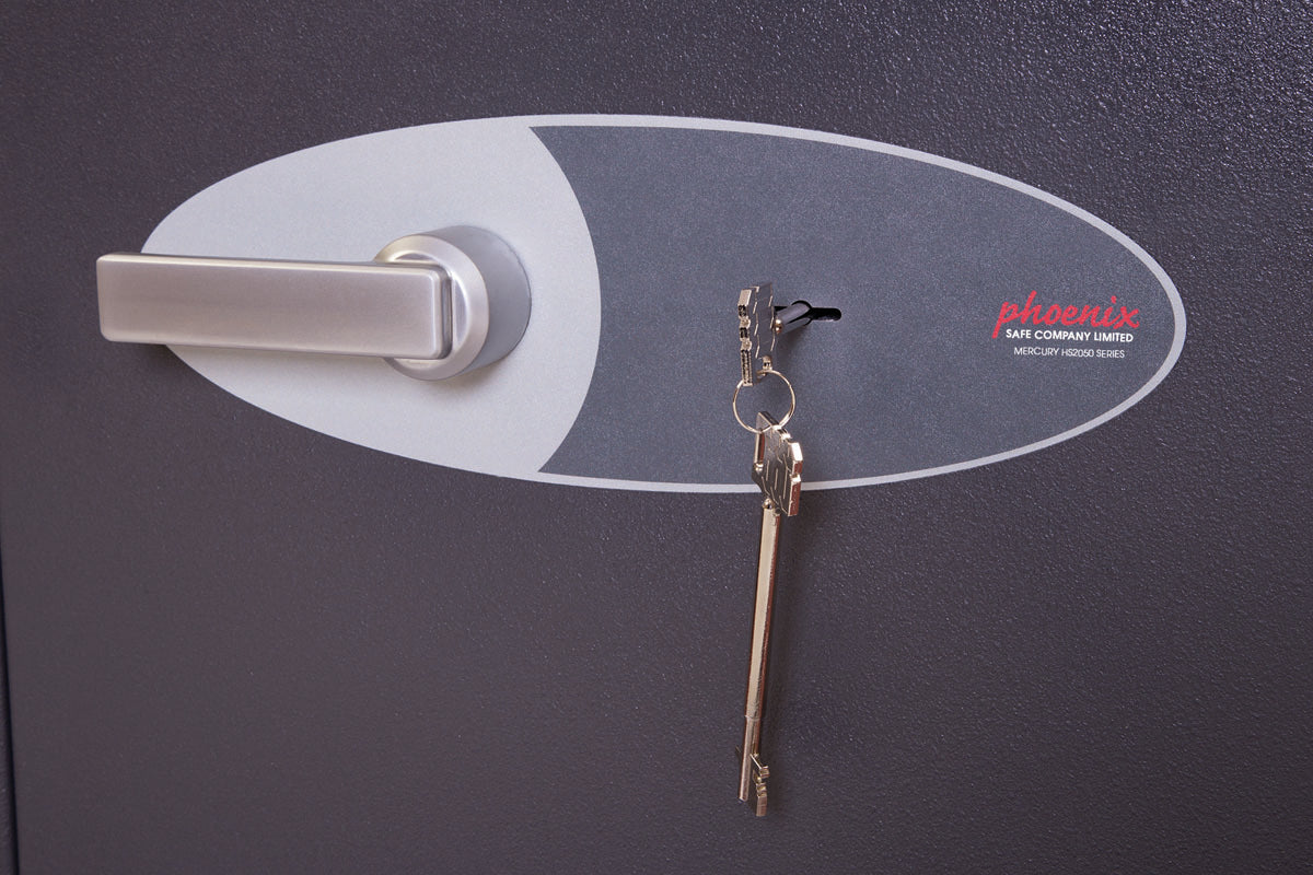 Phoenix Safe Co. Phoenix Wandtresor Mercury HS2052K – Schlüsselschloss – 69 l – Feuerfest – Wandmontage – Graphitgrau
