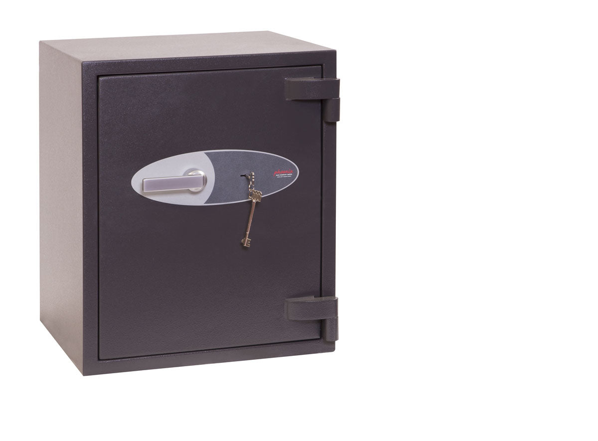 Phoenix Safe Co. Phoenix Wandtresor Mercury HS2052K – Schlüsselschloss – 69 l – Feuerfest – Wandmontage – Graphitgrau