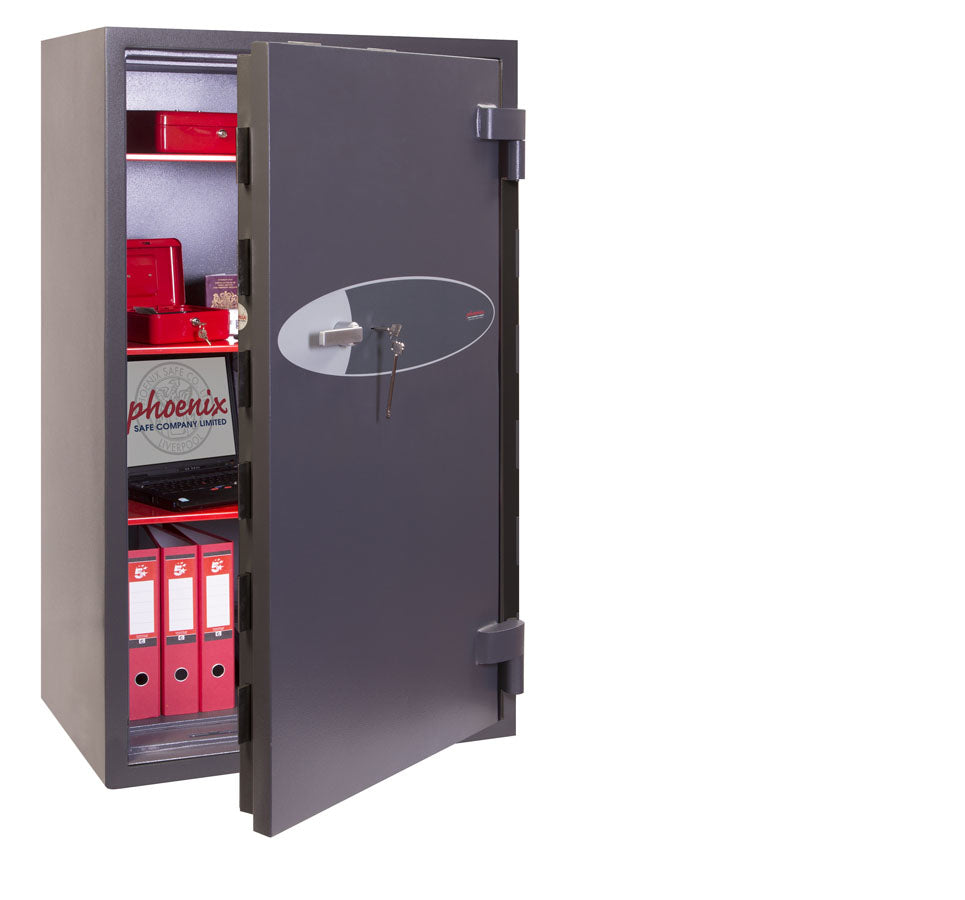 Phoenix Safe Co. Phoenix Wandtresor MERCURY HS2055K – Schlüsselschloss – 330 l – feuerfest – Wandmontage – Graphitgrau
