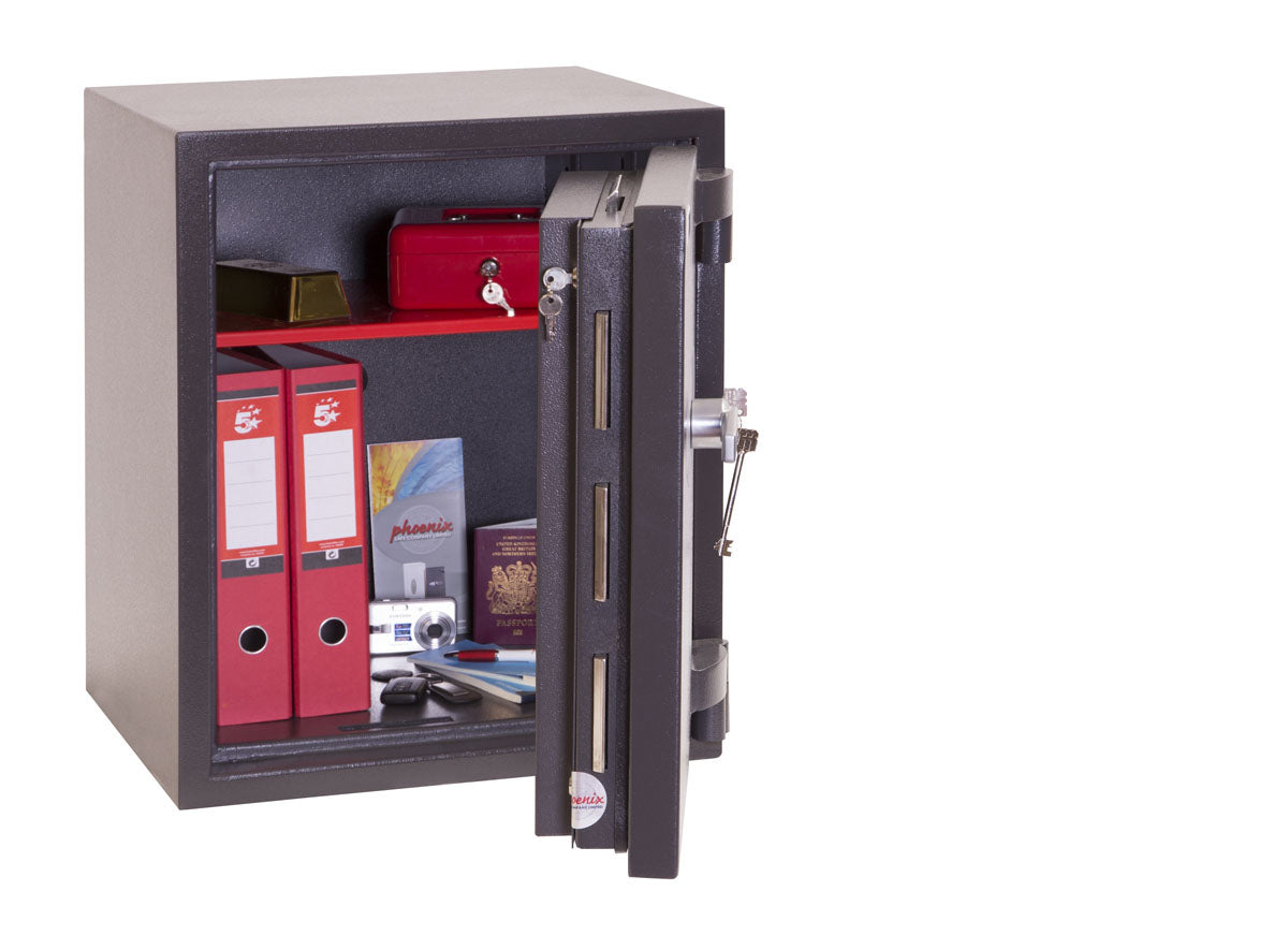 Phoenix Safe Co. Phoenix Tresor HS3552K – Schlüsselschloss – 69 l – Feuerfest – Bodenmontage – Graphitgrau