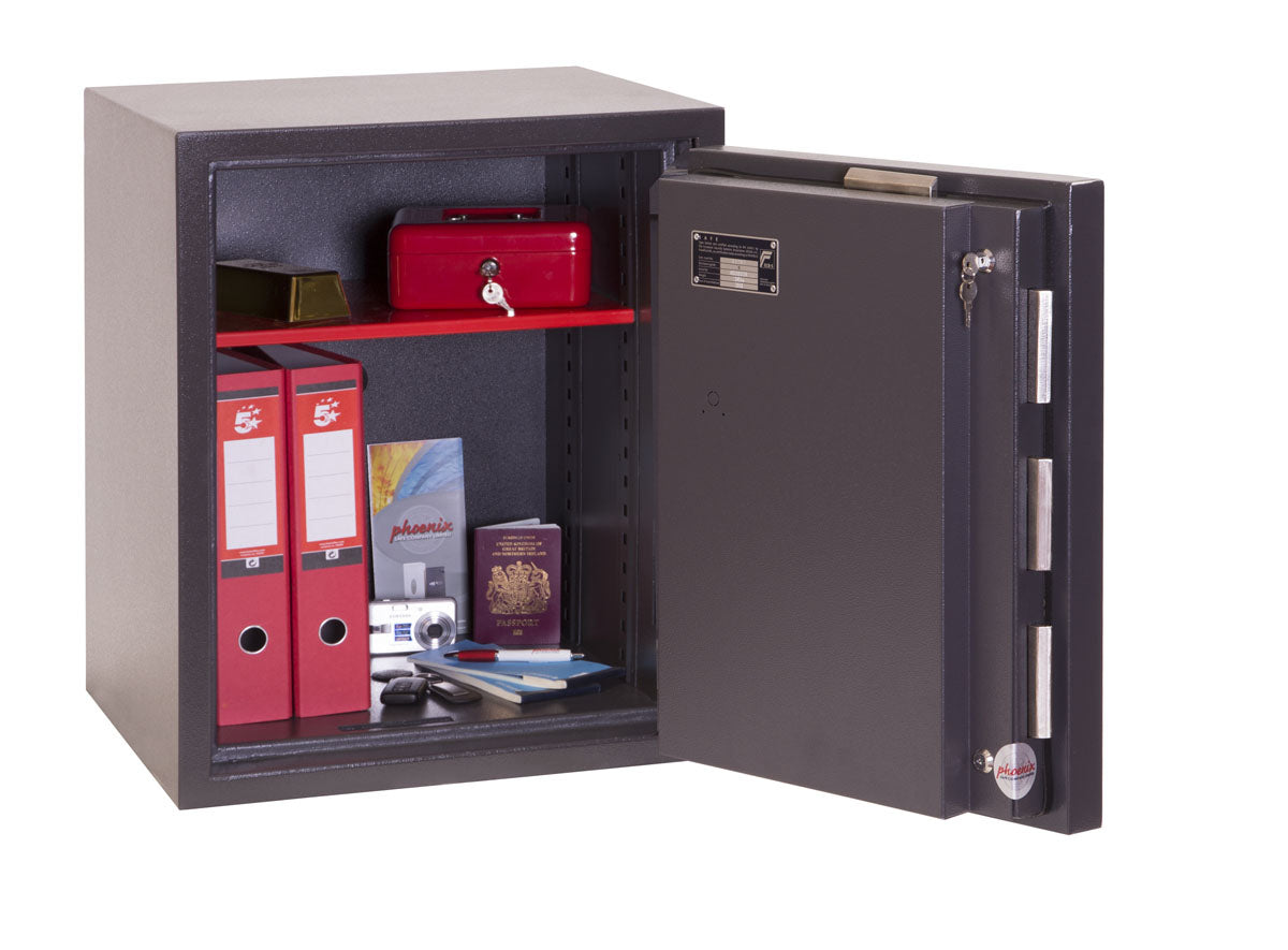 Phoenix Safe Co. Phoenix Tresor ELARA HS3552E – Schlüsselschloss – 69 l – Feuerfest – Boden-/Wandmontage – Graphitgrau