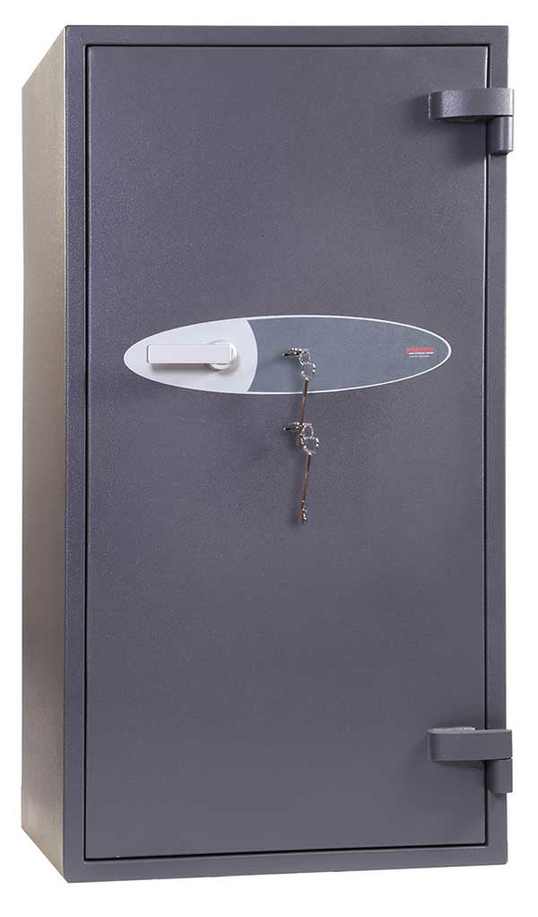Phoenix Safe Co. Phoenix Wandtresor COSMOS HS9074K – Schlüsselschloss – 295 l – Feuerschutz 30 min – Wandmontage – Grau