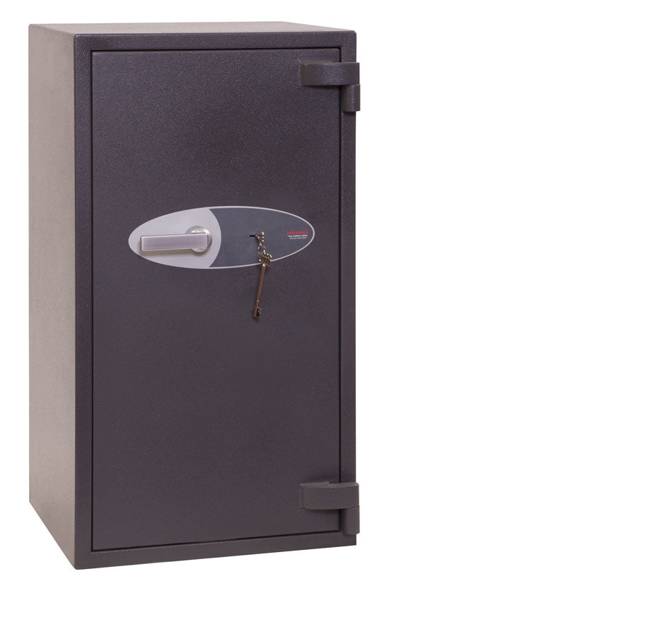 Phoenix Safe Co. Phoenix Wandtresor Mercury HS2053K – Schlüsselschloss – 110 l – Feuerfest – Wandmontage – Graphitgrau