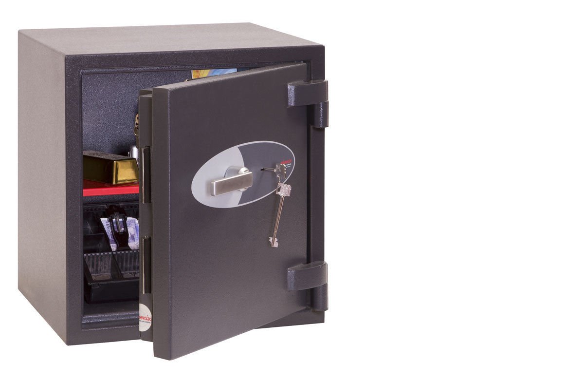 Phoenix Safe Co. Phoenix Tresor ELARA HS3551K – Schlüsselschloss – 56 l – Feuerfest – Boden-/Wandmontage – Graphitgrau