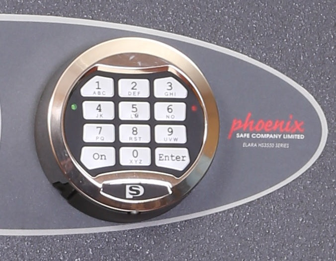 Phoenix Safe Co. Phoenix Tresor HS6072E – Elektronikschloss – 100 l – Feuerschutz 30 min – Boden-/Wandmontage – Graphitgrau