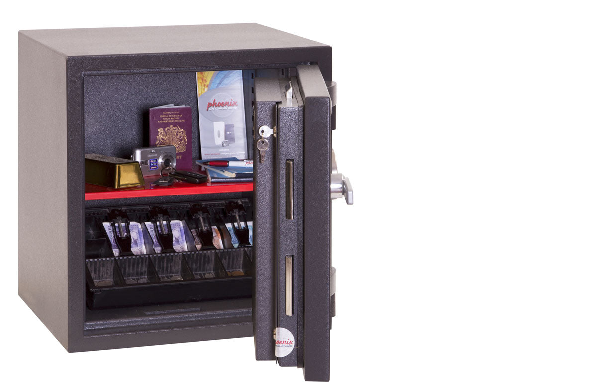 Phoenix Safe Co. Phoenix Tresor ELARA HS3551E – Elektronikschloss – 56 l – Feuerfest – Boden-/Wandmontage – Graphitgrau