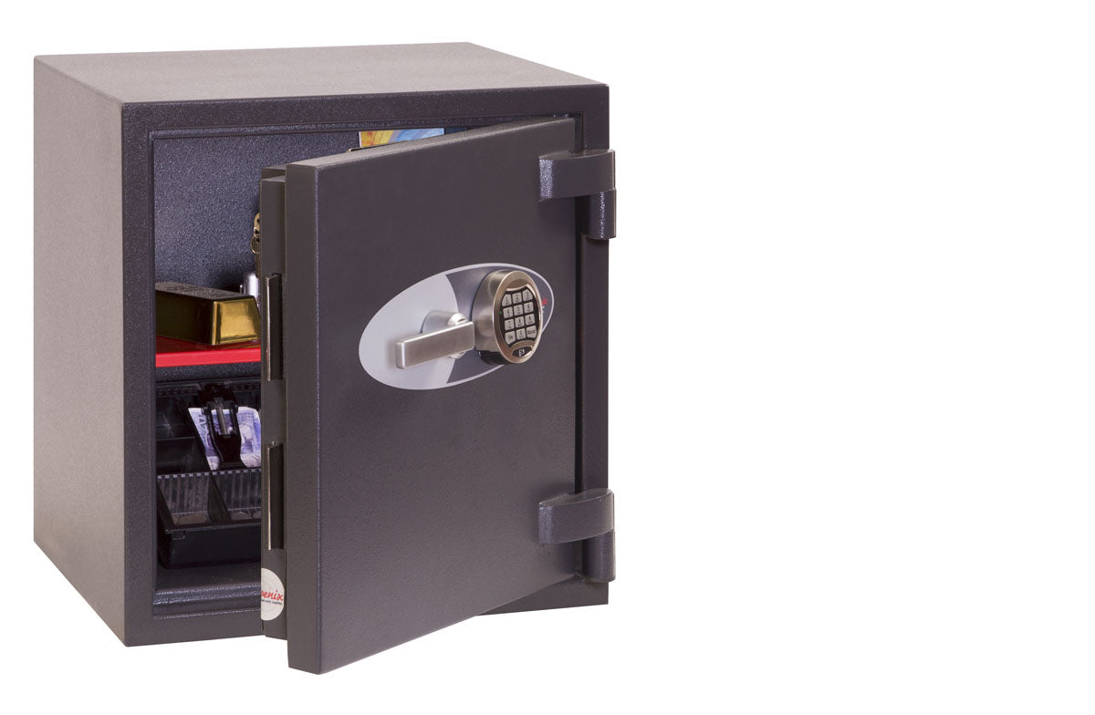 Phoenix Safe Co. Phoenix Tresor ELARA HS3551E – Elektronikschloss – 56 l – Feuerfest – Boden-/Wandmontage – Graphitgrau