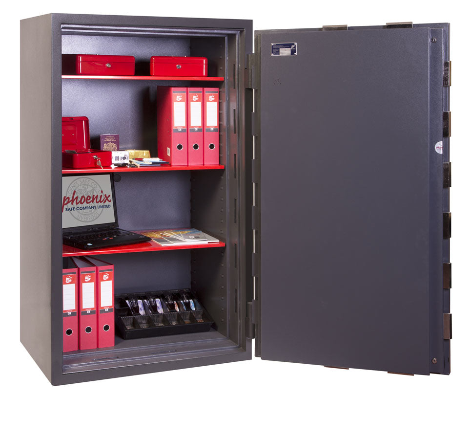 Phoenix Safe Co. Phoenix Wandtresor Mercury HS2055E – Elektronikschloss – 330 l – Feuerfest – Wandmontage – Graphitgrau