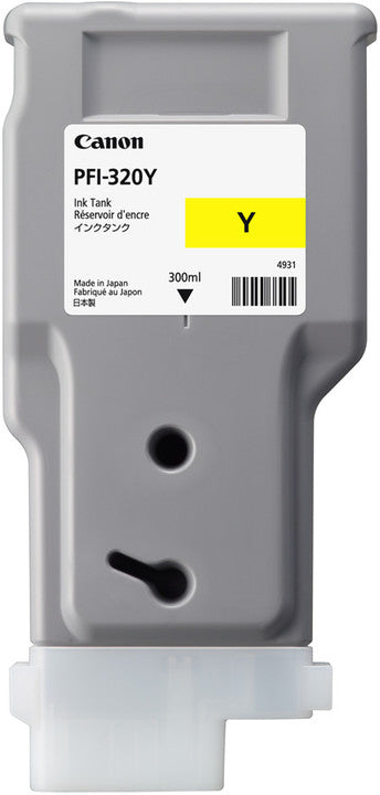 Canon Tintenpatrone PFI-320Y, Gelb, 300 ml, Original – für TM-200, TM-200 MFP L24ei, TM-205 und andere