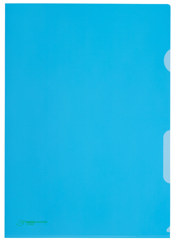 Kolma LineaVerde Sichtmappe A4 – Blau, Kunststoff, 90 µm, 100er-Pack