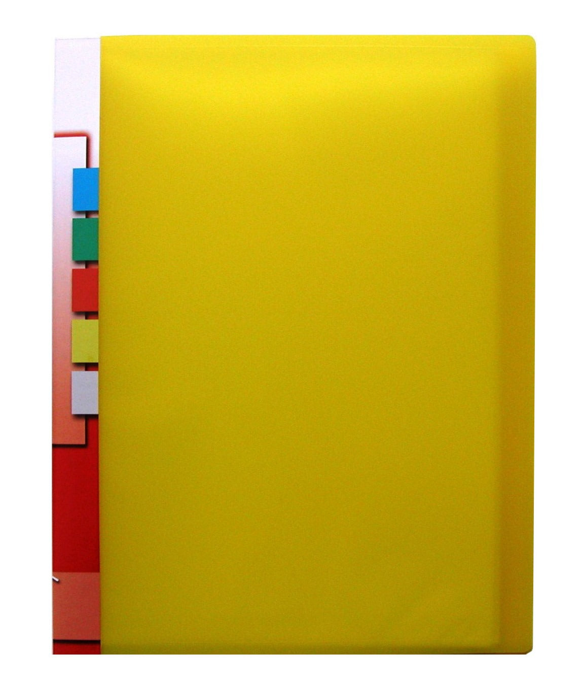 Kolma Sichtbuch – 20 Sichttaschen, A4, glatt, glänzend, gelb, Kunststoff