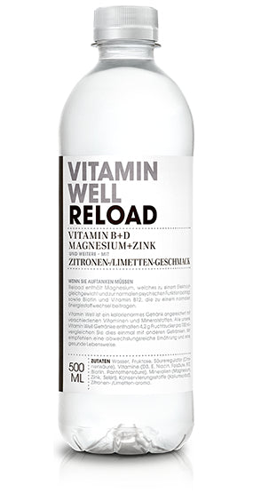 Vitamin Well Vitaminwasser Reload, Zitrone – 12 × 5 dl