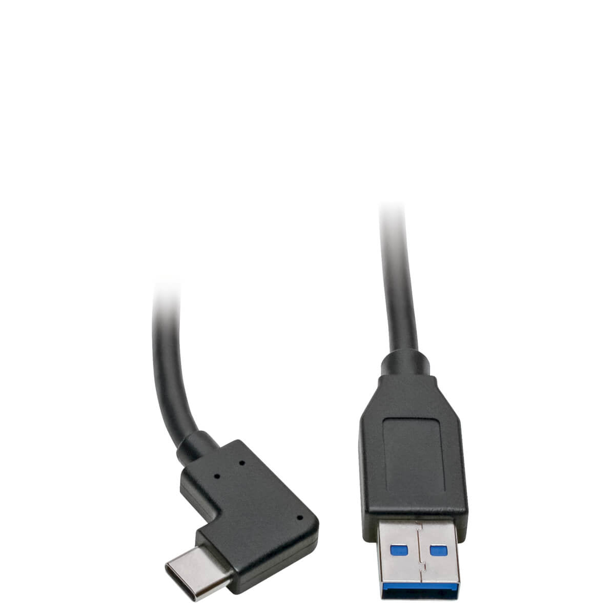 Tripp Lite USB-C auf USB-A Kabel – USB 3.2 Gen 1 (5 Gbit/s) – 0,9 m – Abgewinkelt – Schwarz
