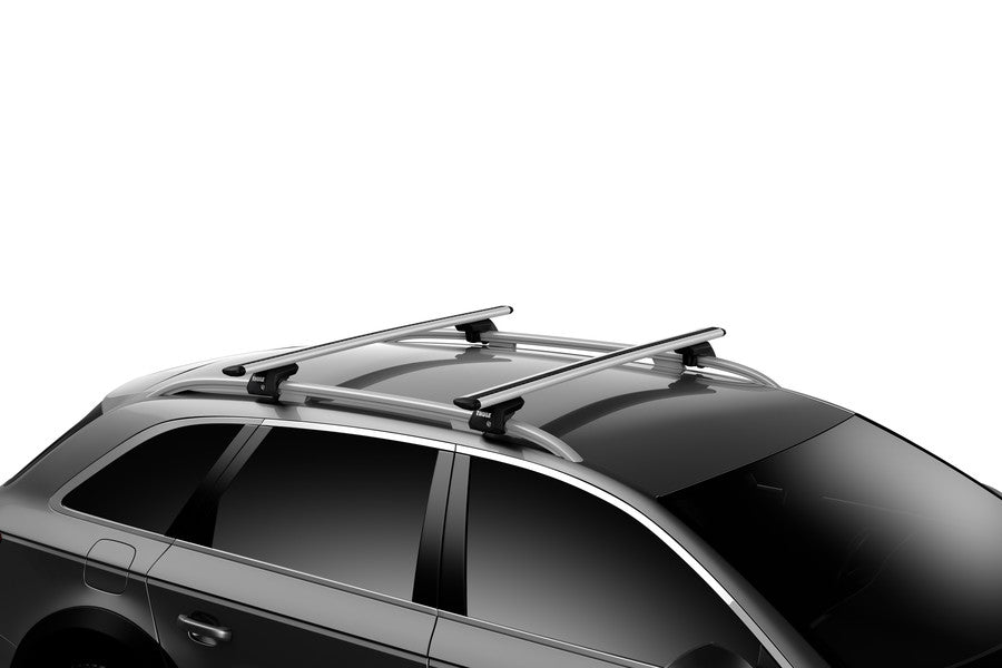 Thule Lastenträger WingBar Evo – abschliessbar, One Key-kompatibel – für Relingmontage – 127 cm – silber