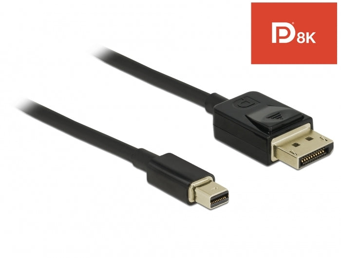 DeLOCK Mini-DisplayPort auf DisplayPort Kabel DP 1.4 8K 60 Hz – 2 m