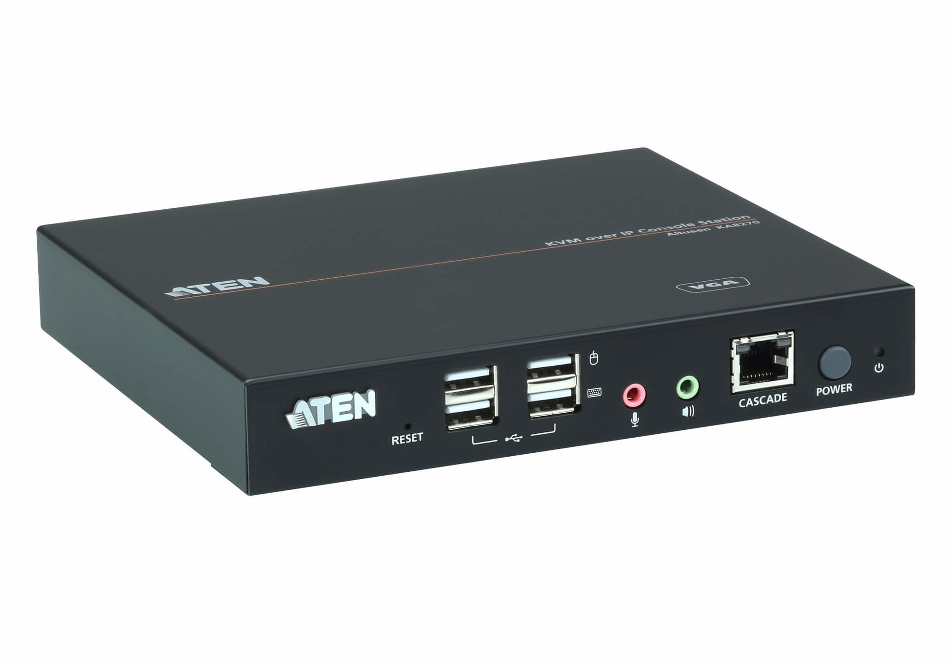 ATEN KA8270 Geräte-Dock – VGA, 2× USB-A, 3,5 mm Audio, für KVM over IP Switches (KN1132V, KN2116VA, KN4116VA)