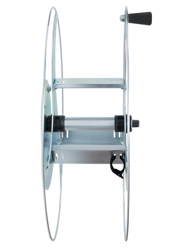 Alba-Krapf Wandschlauchhalter 50 m – wandmontiert, manuell, Stahl, B 427 × H 427 × T 215 mm, für Ø 13/16/19 mm