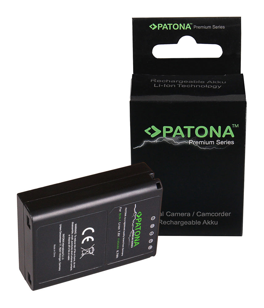 PATONA Premium Akku PS-BLN-1 – Li-Ion 1140 mAh, 7,6 V – für OM-D E-M1, E-M5, E-M5 Mark II und andere