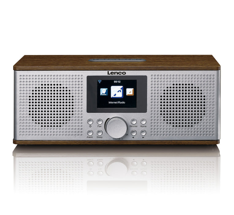 Lenco DIR-170 – DAB-/Internetradio – Tischradio – DAB+, UKW, Internetradio, Bluetooth – Braun